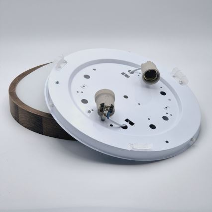 Brilagi - LED Plafón CARVALHO SLIM 2xE27/60W/230V roble diá. 37 cm