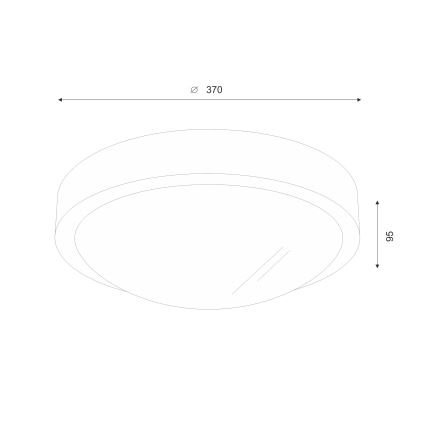 Brilagi - LED Plafón CARVALHO SLIM 2xE27/60W/230V roble diá. 37 cm