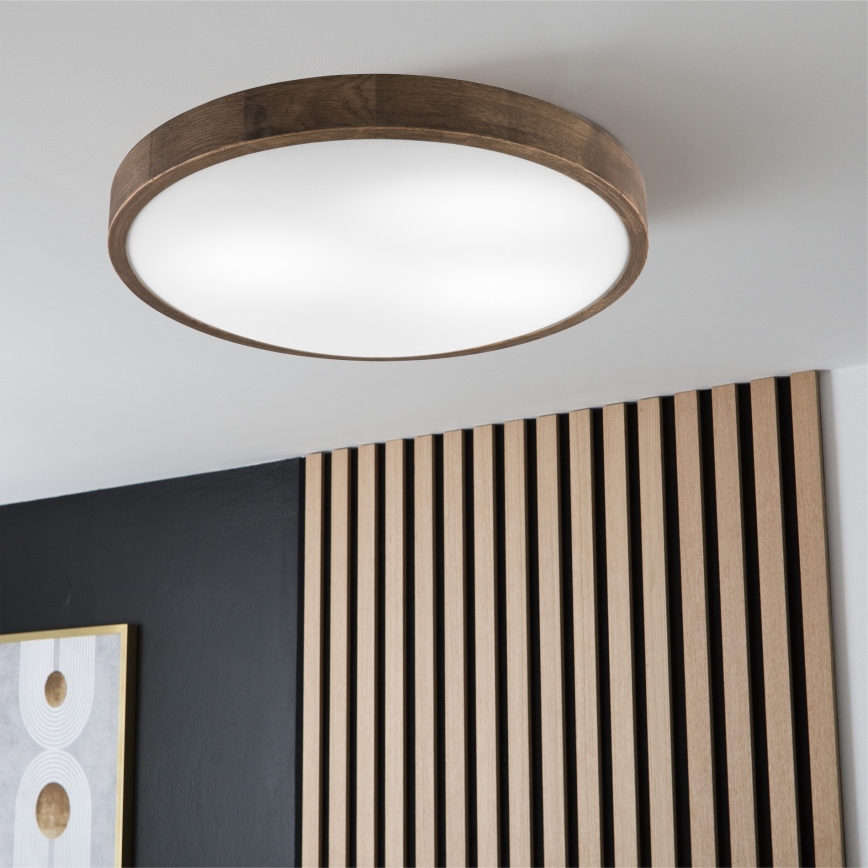 Brilagi - LED Plafón CARVALHO SLIM 3xE27/60W/230V roble diá. 47 cm