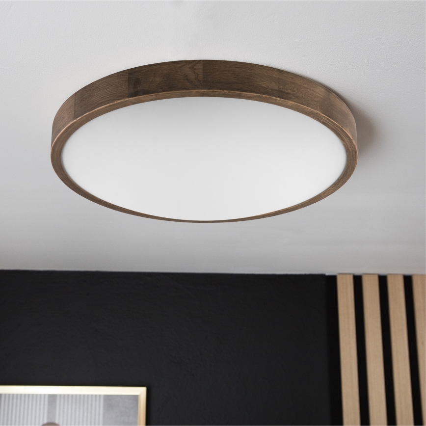 Brilagi - LED Plafón CARVALHO SLIM 3xE27/60W/230V roble diá. 47 cm