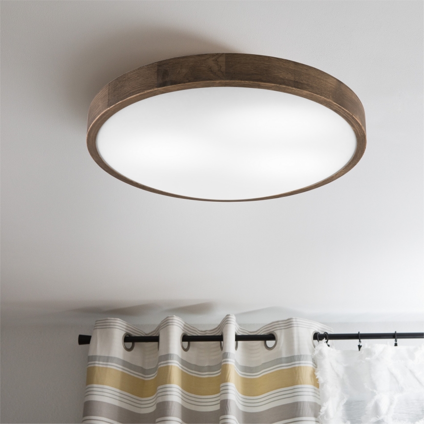 Brilagi - LED Plafón CARVALHO SLIM 3xE27/60W/230V roble diá. 47 cm