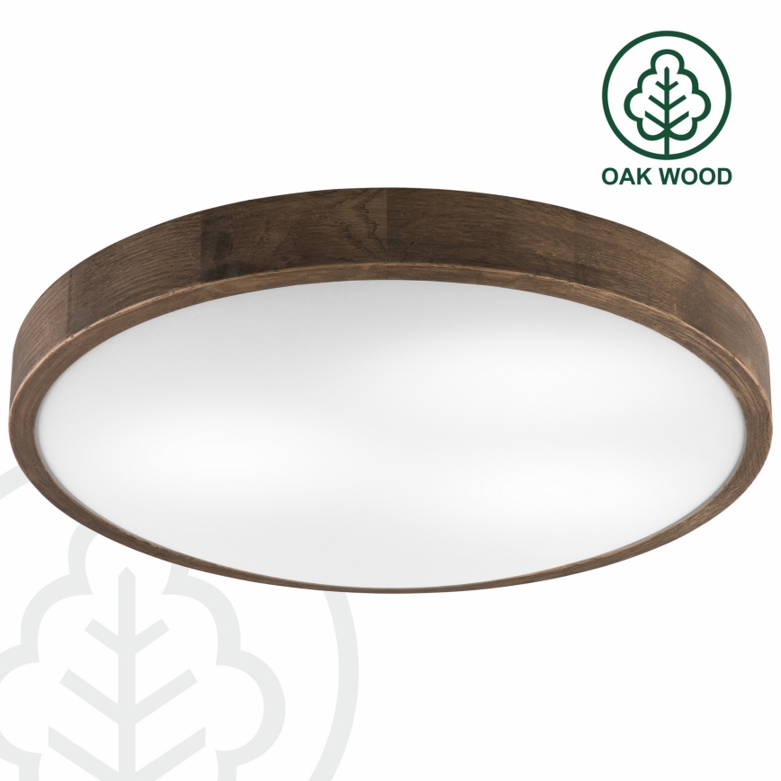 Brilagi - LED Plafón CARVALHO SLIM 3xE27/60W/230V roble diá. 47 cm