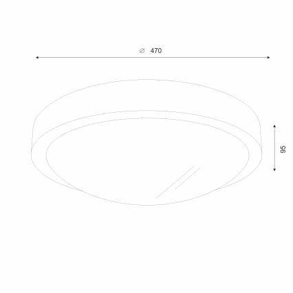 Brilagi - LED Plafón CARVALHO SLIM 3xE27/60W/230V roble diá. 47 cm