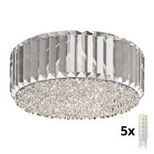 Brilagi - LED Plafón de cristal GLAMOUR 5xG9/42W/230V