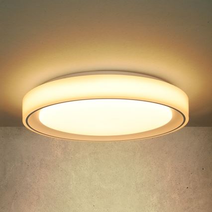 Brilagi - Plafón LED RGB regulable FLOCO LED/30W/230V 3000-6500K Wi-Fi Tuya + LED/6W + control remoto