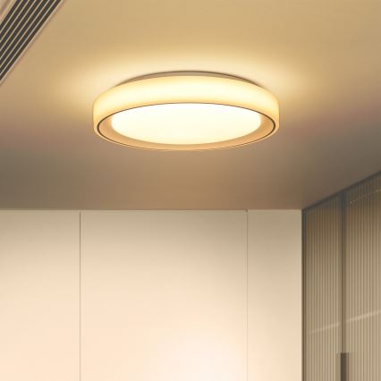 Brilagi - Plafón LED RGB regulable FLOCO LED/30W/230V 3000-6500K Wi-Fi Tuya + LED/6W + control remoto