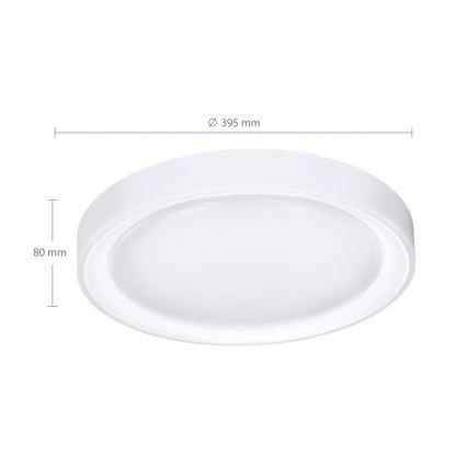 Brilagi - Plafón LED RGB regulable FLOCO LED/30W/230V 3000-6500K Wi-Fi Tuya + LED/6W + control remoto