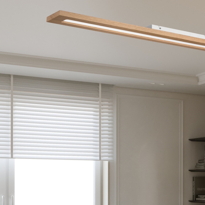 Brilagi - LED RGBW Panel regulable WOODY FRAME LED/34W/230V 11,5x123 cm 2700-6500K roble + control remoto