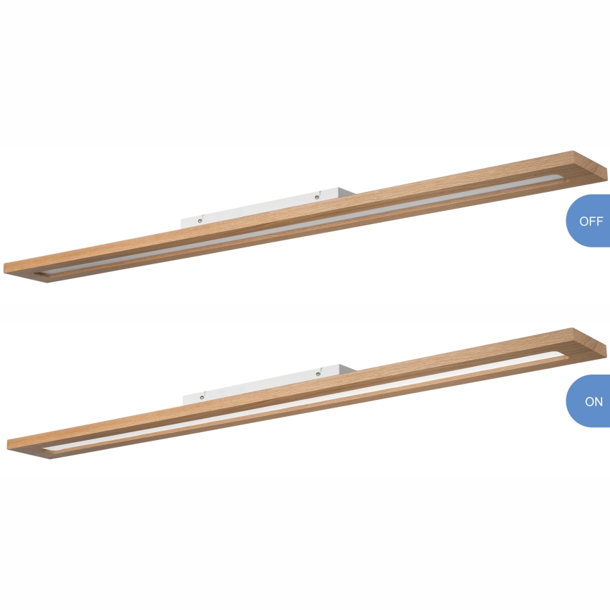 Brilagi - LED RGBW Panel regulable WOODY FRAME LED/34W/230V 11,5x123 cm 2700-6500K roble + control remoto