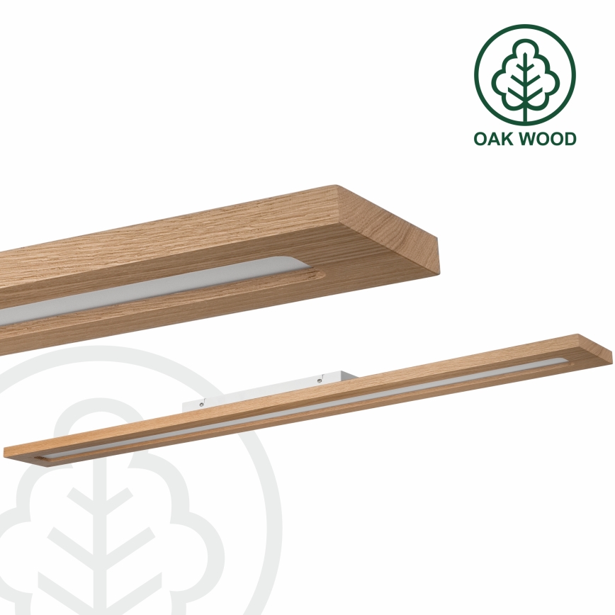 Brilagi - LED RGBW Panel regulable WOODY FRAME LED/34W/230V 11,5x123 cm 2700-6500K roble + control remoto