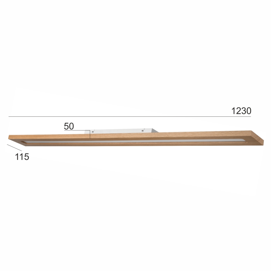 Brilagi - LED RGBW Panel regulable WOODY FRAME LED/34W/230V 11,5x123 cm 2700-6500K roble + control remoto