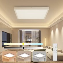 Brilagi - Luz de techo LED regulable para baño FRAME SMART LED/50W/230V 3000-6000K IP44 blanco + control remoto