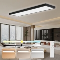 Brilagi - Luz de techo LED regulable para baño FRAME SMART LED/50W/230V 30x120 cm 3000-6000K IP44 negro + control remoto