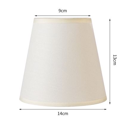 Brilagi - Pantalla universal NUBILA E27 13x9 cm color crema