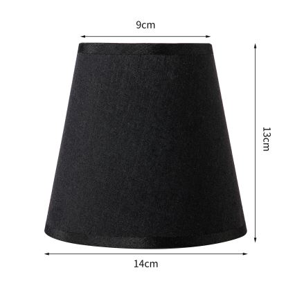 Brilagi - Pantalla universal NUBILA E27 13x9 cm negro