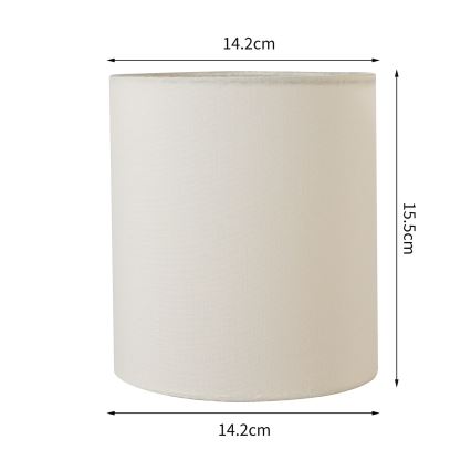 Brilagi - Pantalla universal NUBILA E27 15,5x14 cm color crema