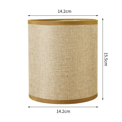 Brilagi - Pantalla universal NUBILA E27 15,5x14 cm marrón claro