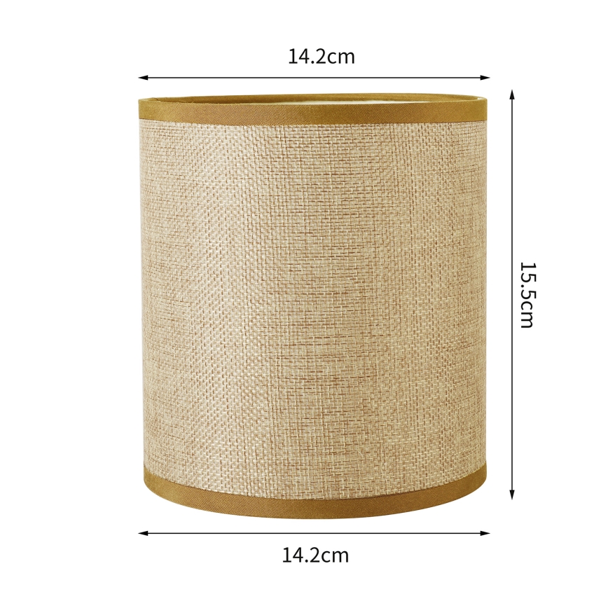Brilagi - Pantalla universal NUBILA E27 15,5x14 cm marrón claro