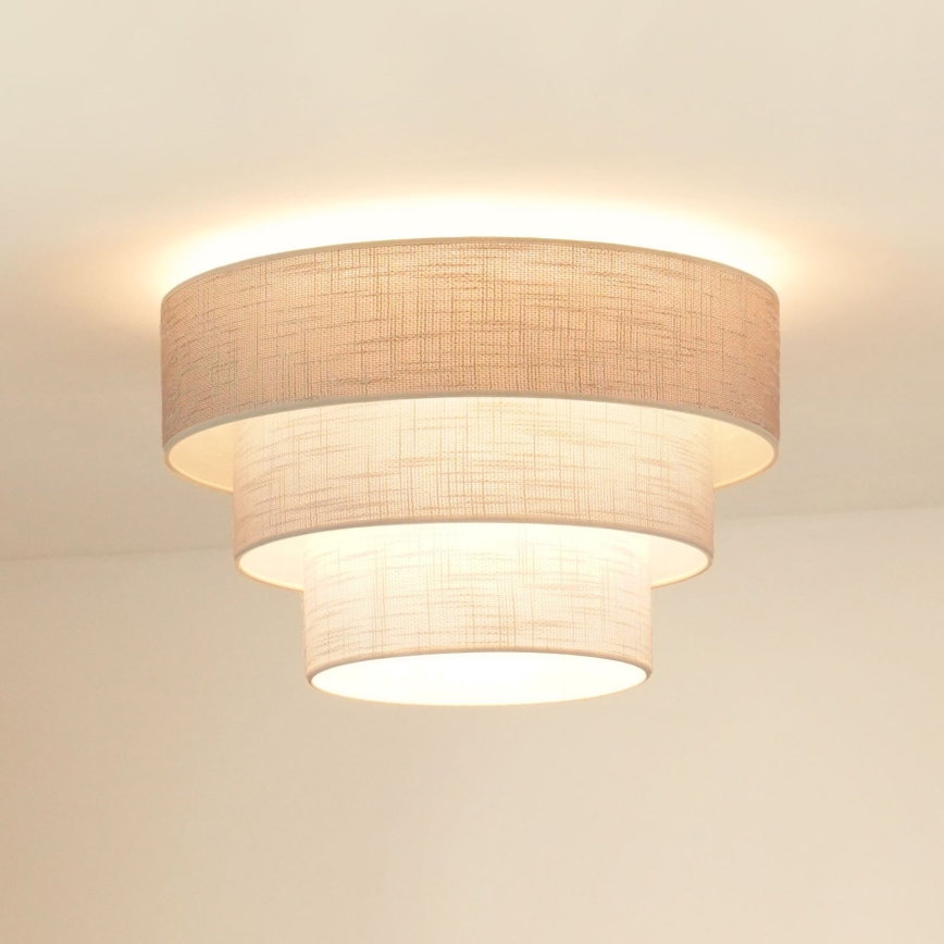 Brilagi - Plafón ALASKA LUNETA 1xE27/15W/230V diá. 45 cm gris/color crema