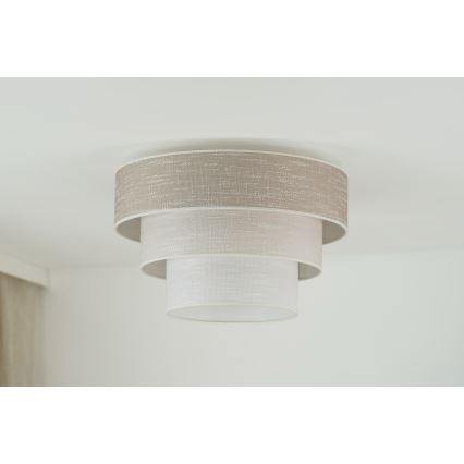 Brilagi - Plafón ALASKA LUNETA 1xE27/15W/230V diá. 45 cm gris/color crema