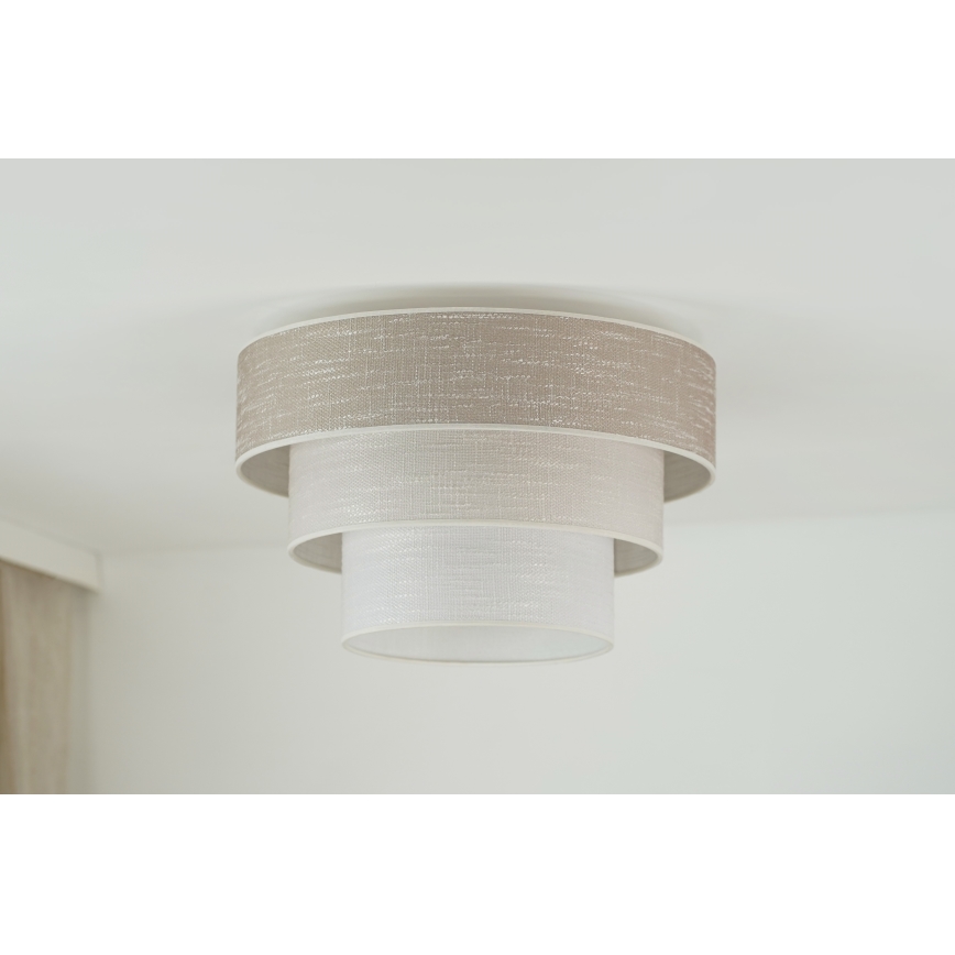 Brilagi - Plafón ALASKA LUNETA 1xE27/15W/230V diá. 45 cm gris/color crema