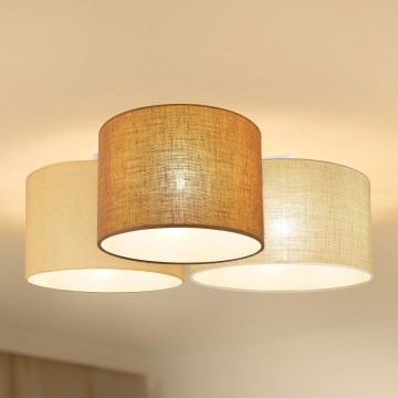 Brilagi - Plafón ARAÑA 3xE27/15W/230V beige/color crema