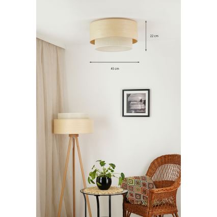 Brilagi - Plafón ARIZONA BOHO 1xE27/15W/230V diá. 45 cm beige