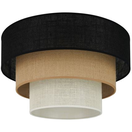 Brilagi - Plafón ASPEN LUNETA 1xE27/15W/230V diá. 45 cm negro/beige/color crema