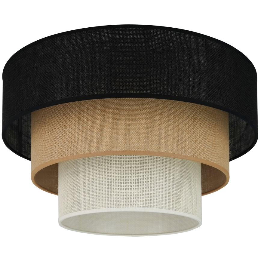 Brilagi - Plafón ASPEN LUNETA 1xE27/15W/230V diá. 45 cm negro/beige/color crema