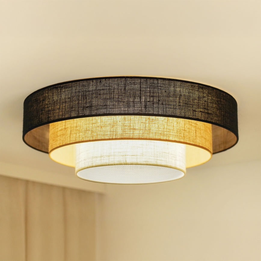 Brilagi - Plafón ASPEN LUNETA LED/12W/230V diá. 60 cm 3000K/4000K/6400K negro/beige/color crema