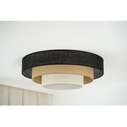 Brilagi - Plafón ASPEN LUNETA LED/12W/230V diá. 60 cm 3000K/4000K/6400K negro/beige/color crema