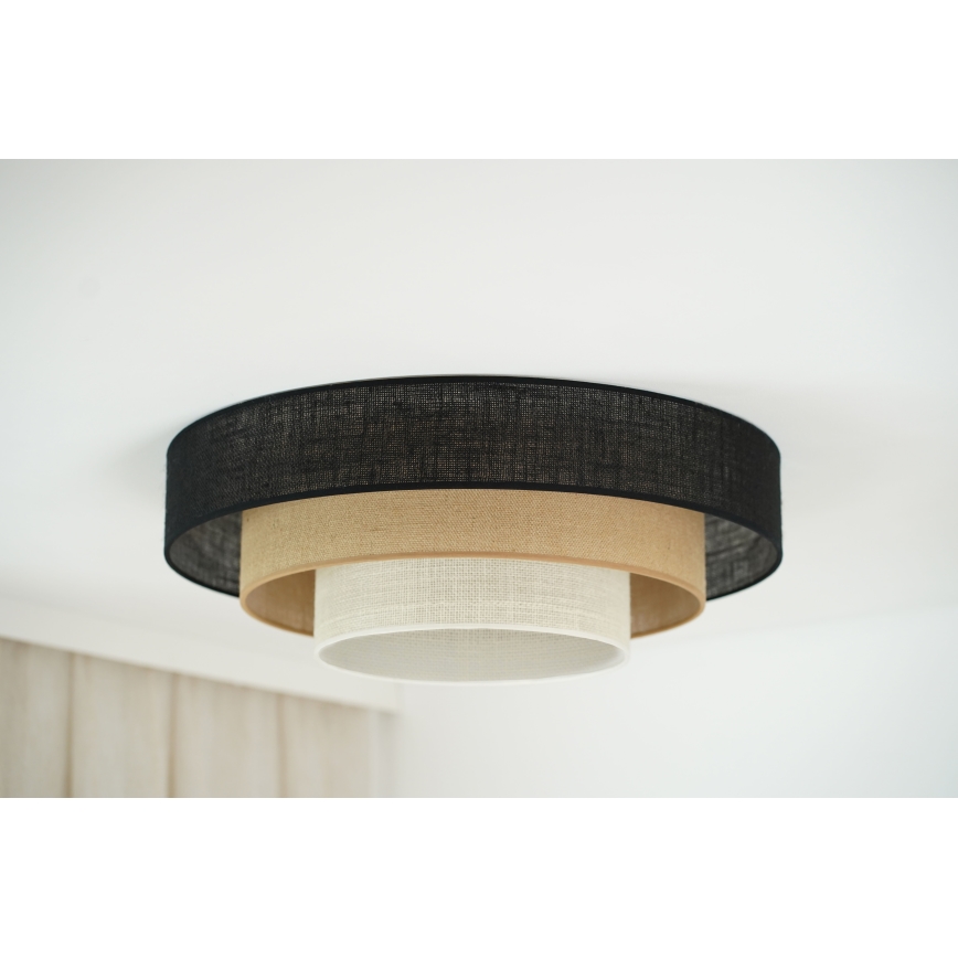 Brilagi - Plafón ASPEN LUNETA LED/12W/230V diá. 60 cm 3000K/4000K/6400K negro/beige/color crema
