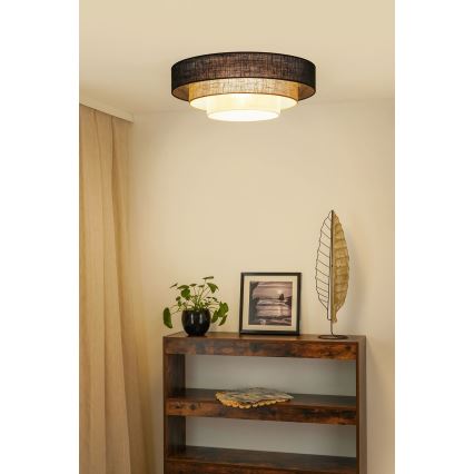 Brilagi - Plafón ASPEN LUNETA LED/12W/230V diá. 60 cm 3000K/4000K/6400K negro/beige/color crema