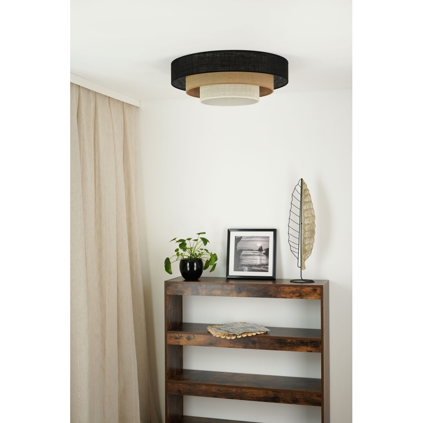 Brilagi - Plafón ASPEN LUNETA LED/12W/230V diá. 60 cm 3000K/4000K/6400K negro/beige/color crema