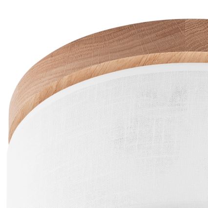 Brilagi - Plafón BELLADONNA 1xE27/15W/230V diá. 30 cm blanco/roble