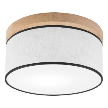 Brilagi - Plafón BELLADONNA 1xE27/15W/230V diá. 30 cm blanco/roble