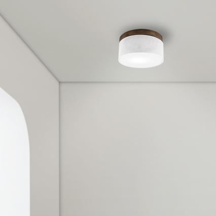 Brilagi - Plafón BELLADONNA 1xE27/15W/230V diá. 30 cm blanco/roble