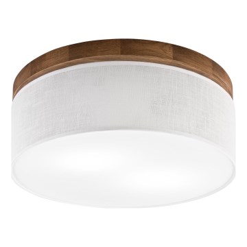Brilagi - Plafón BELLADONNA 2xE27/15W/230V diá. 40 cm blanco/roble cereza