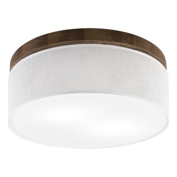 Brilagi - Plafón BELLADONNA 2xE27/15W/230V diá. 40 cm blanco/roble