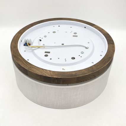 Brilagi - Plafón BELLADONNA 2xE27/15W/230V diá. 40 cm blanco/roble