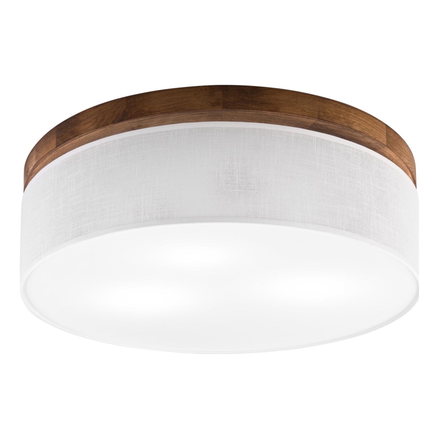 Brilagi - Plafón BELLADONNA 3xE27/15W/230V diá. 50 cm blanco/roble cereza