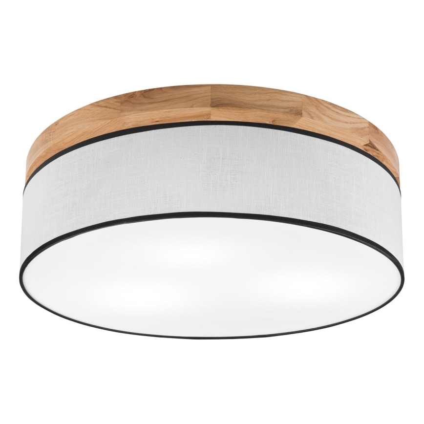 Brilagi - Plafón BELLADONNA 3xE27/15W/230V diá. 50 cm blanco/roble
