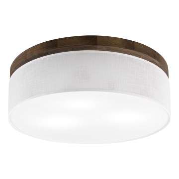 Brilagi - Plafón BELLADONNA 3xE27/15W/230V diá. 50 cm blanco/roble
