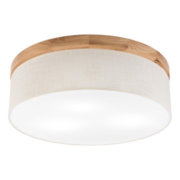 Brilagi - Plafón BELLADONNA 3xE27/15W/230V diá. 50 cm color crema/roble