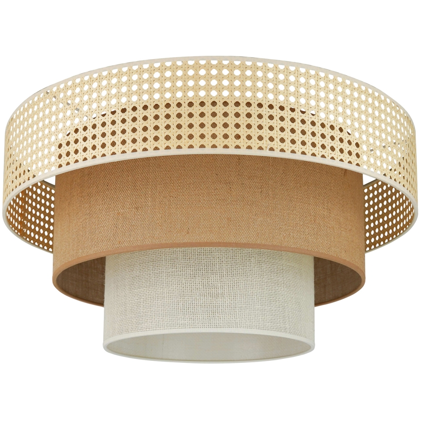 Brilagi - Plafón CEDAR LUNETA 1xE27/15W/230V diá. 45 cm beige/marrón/color crema