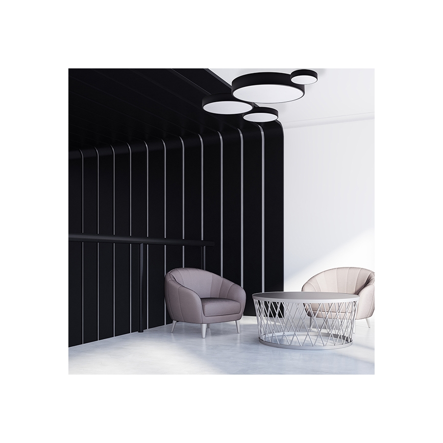 Brilagi - Plafón CLARE 4xE27/24W/230V diá. 50 cm negro