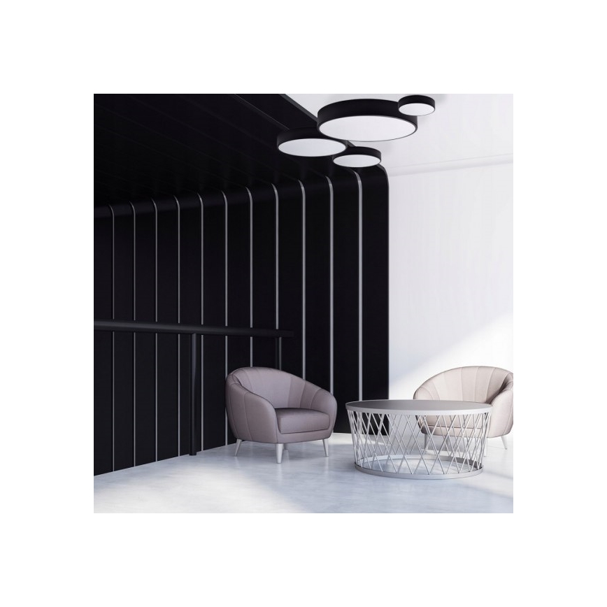 Brilagi - Plafón CLARE 6xE27/24W/230V diá. 80 cm negro
