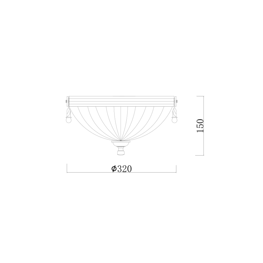 Brilagi - Plafón CLASSIC 2xE27/60W/230V latón