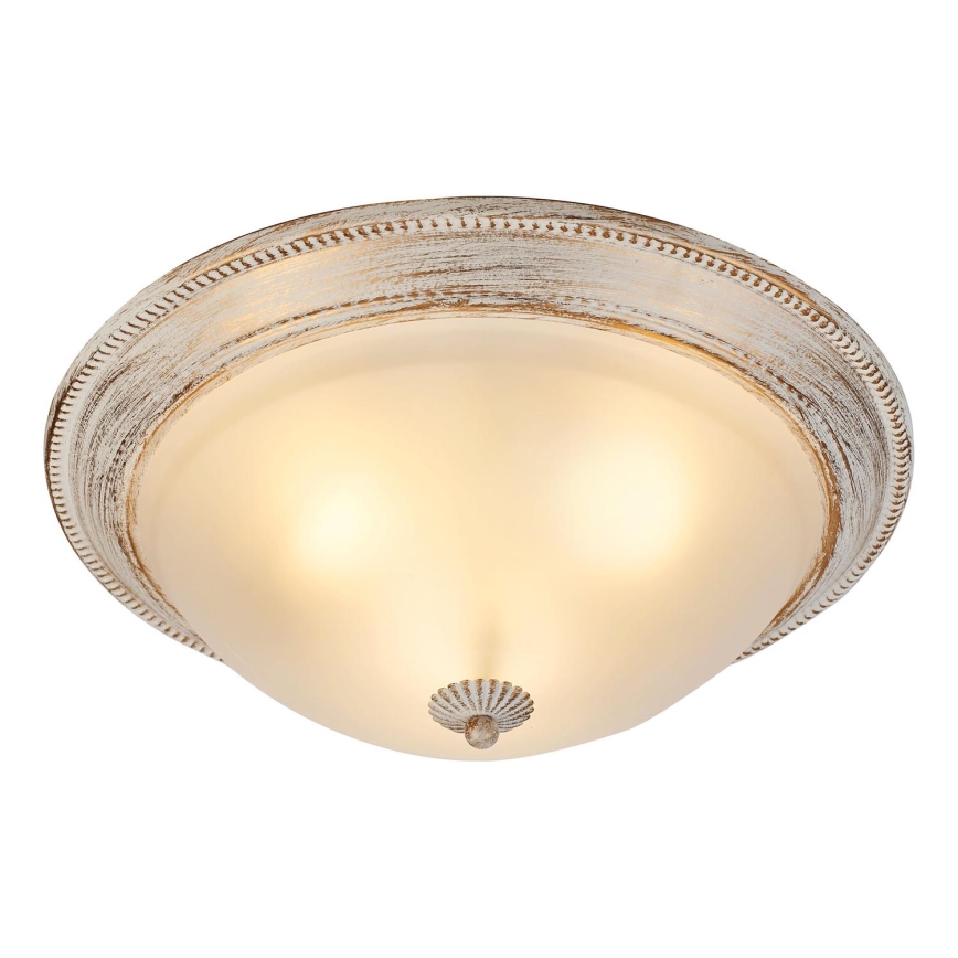 Brilagi - Plafón CLASSIC 3xE27/60W/230V color crema/pátina