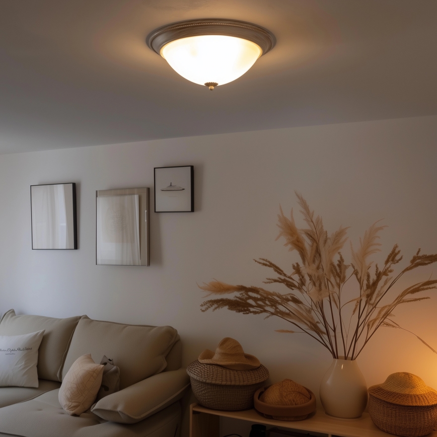 Brilagi - Plafón CLASSIC 3xE27/60W/230V color crema/pátina